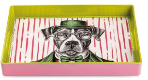 Egan Tray Human Essence 29 x 22 cm cane – Vassoio rettangolare in polipropilene decorativo – Elegante e durevole accessorio da cucina per caffè, tè e snack – Design per cani, lavabile in lavastoviglie