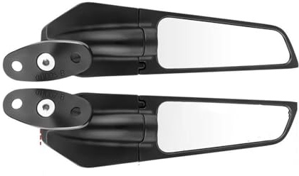 Espejos retrovisores para motocicleta CBR 650R 650F VFR 400 750 800 VTR1000F Espejo retrovisor giratorio ajustable con diseño de ala de viento modificado Motorcycle Rearview Mirror(CBR650 600 S)