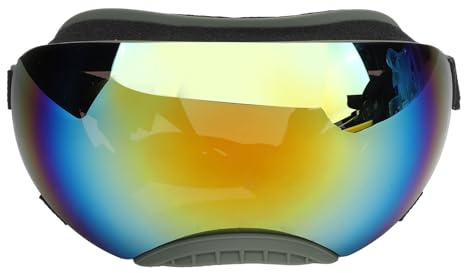 Hunde Sonnenbrille, Anti Nebel Bequeme, Atmungsaktive Pet -Welpenbrille mit Verstellbarem Riemen (Laubrahmen, rote Linse
