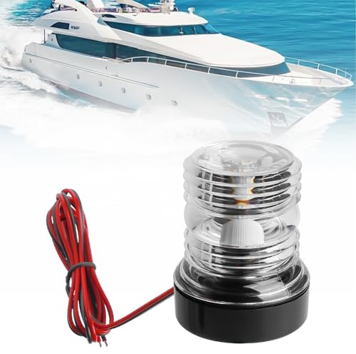 Navigationslicht für Boote: DC12V-24V Marine Ankerlicht, 360 ° Weißes Ankerlicht Wasserdicht Boot Navigationslicht Toplicht, Wasserdicht LED Navigationslichter Marine Ankerlich-t für Boote, Yachten
