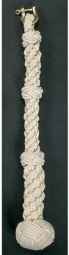 Handwoven, Nautical Bell Rope, Handmade Cotton Nautical Bell Rope with Heavy-Duty Brass Shackle – Made in India, Ship or Wall Bells (Large)