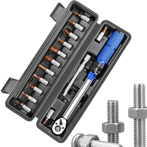 Set di chiavi dinamometriche per bici, kit di attrezzi per riparazione bici | Strumenti a con chiavi dinamometriche e barra di estensione inclusa per la maggior parte delle viti per