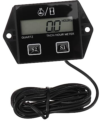 Alipis 2 Piezas Tacómetro Digital de Motocicleta con Acumulador de Horas y Función de Reinicio Medidor de Vibración Práctico y Duradero de Instalar y Usar para Motos y Atv