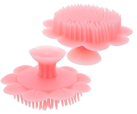 Cabilock 2pcs Shampoo Brush Silicone Scalp Brush Gentle Massage Bath Tool for Newborns for Care and Bath
