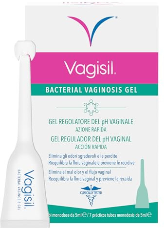 Vagisil Vaginosi Batterica Gel, Trattamento Sintomi, 7 Tubi Monodose | Trattamento efficace dei sintomi della vaginosi batterica, elimina odori e perdite anomale, previene la recidiva