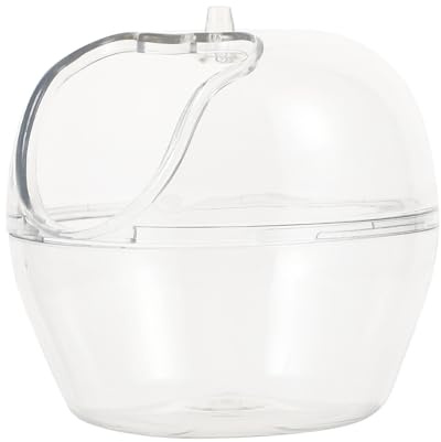 CRAFTHROU Vasca da Bagno Trasparente in Plastica per Criceti, Contenitore per Bagno di Sabbia e Toilette per Piccoli Animali Domestici, Nido Confortevole per Criceti e Roditori, Facile