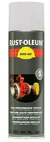 RUST-OLEUM 2114 Hard Hat Decklack Farbspray, weiß aluminium-ral 9006