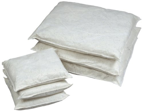ESP 40WPILL1010 Poly-Cellulose Oil Only Super Absorbent Pillow, 51 Gallon Absorbency, 10 Length x 10 Width, White (Case of 40)