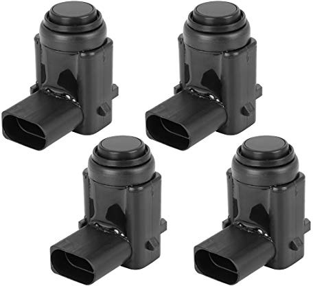 X AUTOHAUX 4 Stücke Auto Parksensor 3-Polig Sensor Einparksystem Rückfahrwarner 1K0919275 für VW Phaeton Schwarz
