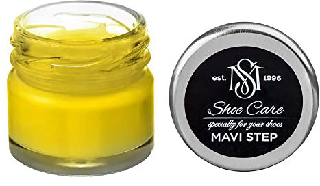 MAVI STEP Creme de Beaute Lederschuhcreme auf Wachsbasis, 131 Zitrone, 25 ml / 0.85 oz