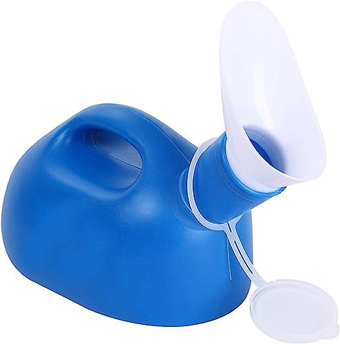 Urinflasche für Männer, Urinflasche für Männer, Unisex-Töpfchen-Urinale for das Auto, tragbare Pipi-Flasche, mit Deckel und Trichter, auslaufsichere Urinale for das Auto, Reisen, Camping, Outdoor (Far