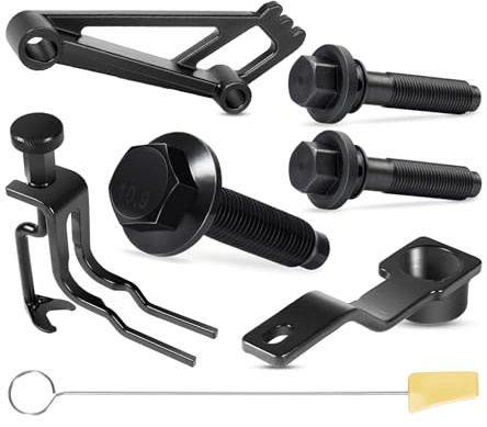 Timing Belt Tools Set for Ford 4.6L, 5.4L & 6.8L 3V Engines, Cam Phaser Holder & Mounting Bolt Tool, Timing Chain Locking Tool, Valve Spring Compressor Tool, Crankshaft Positioning & Pulley Bolt Tool