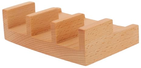 Sosoport Support de Sushi en Bois Khaki 3 Compartiments, Finition Brillante Élégante, Pratique et Raffiné pour Service à Sushi en Famille ou Restauration