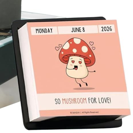 Pun For The Day Daily Motivational Desk Calendar 2026 10.8 X 10.8 Cm Desk Perpetual Calendar With 365 Humorous And Inspirational Quotes, Desktop Decoration For Women And Men