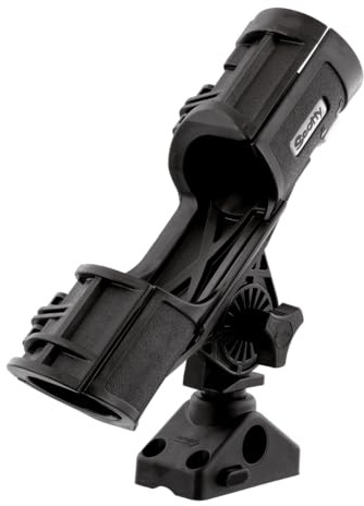 Scotty #400-BK Orca Rod Holder w/ #241L Side Deck Mount,Black, Small