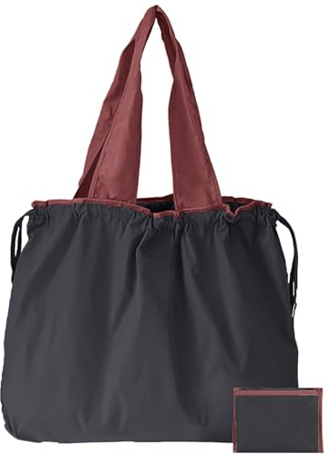 GFYFYZ Einkaufstasche Faltbar Große Wiederverwendbare Einkaufsbeutel Waschbar Shopping Bag Tragetasche mit Kordelzug und Henkel Tragbare Einkaufstaschen für Einkaufen und Travel Outdoor Camping