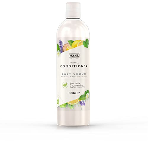 Wahl Easy Groom Animal Conditioner 500ml, 64:1 Concentrate with Vitamin E for Moisturising, Detangling & Protecting All Animal Hair Types in 50% Recycled Bottle