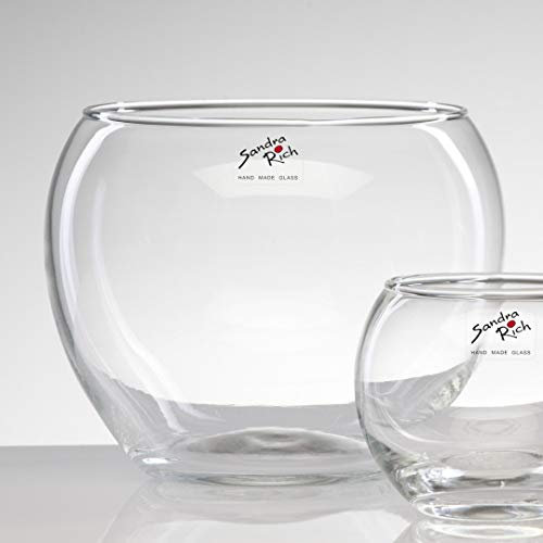 CIOTOLA in vetro PESCE ciotola Vetro Ciotola Vaso di vetro Goldfish BOWL ø 15 cm - Trasparente, 1 Stück