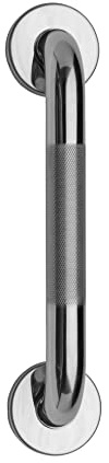 Croydex AP500541 300 mm Safety Support Rail Stainless Steel Grab Bar with Anti-Slip Grip for Bathroom, Chrome