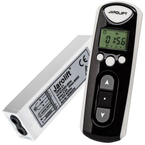 jarolift Funkhandtaster Timer 4-Kanal TDRCT 04 inkl. 1x Funkempfänger Aufputz TDRR 01 - Rollladen-Funksteuerung