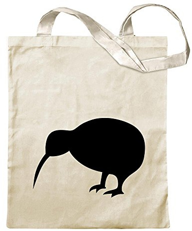 Kiwistar - Baumwolltasche - Natur - Kiwi/Neuseeland - Tragetasche Stoffbeutel Umhängetasche Langer Henkel