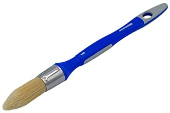 SAVY Pinceau rond à rechampir bi-matière peinture mate, velours, satinée n°0 - ø 18mm, Bleu