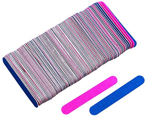 Nail Files 180/240 Grit Disposable Nail File Set 100 PC Double Sided Emery Boards for Nails Styling Tools for Home and Salon Professional Use