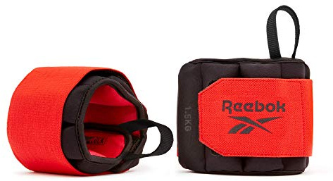 Reebok Flexlock Gewichte - Handgelenk & Knöchel - Schwarz, Rot - Nylon, Polyurethan - Trainingsgewichte - Modern - Klettverschluss