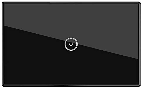 Interruttore WiFi a parete con pannello in vetro, Interruttore Touch Screen Nero, Telecomando Wireless, Funzione di Temporizzazione, Compatibile con Alexa (2 gang-1 pezzo) (1 gang, Nero)