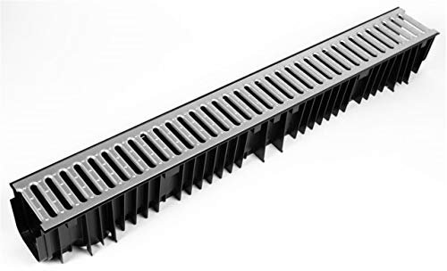 6 x Heavy Duty A15 Galvanised Channel Drainage Grating 1 metre 1m Length Clark Drain CD425 Water Rain Storm Shower Wetroom Garden Driveway