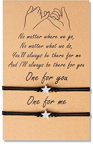VGWON Braccialetti Amicizia Creativo, Bracciale Coppia, Regalo per la Sorella, Migliore Amica, Fidanzato e Fidanzata, 2 Braccialetti di Corrispondenza Fatti a Mano