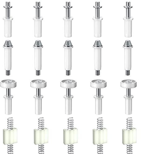 LUTER 20pcs Kit de Réparation Quincaillerie pour Porte Pliante de Placard, Adapté aux Portes de 2,5 cm à 3,5 cm d'Épaisseur Accessoires Quincaillerie Porte Pliante Remplacement de Réparation Matériel