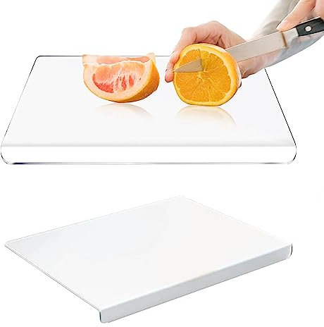 Acryl-Schneidebretter für Küchentheke, transparentes Schneidebrett für Küche mit Lippe mit rutschfestem, transparentem Schneidebrett für Theke, Arbeitsplatte, Schutz, Zuhause, Restaurant (61 x 45,7