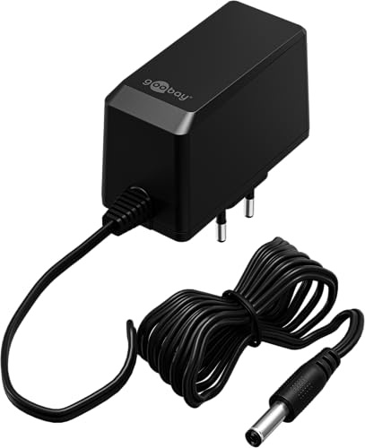 goobay 64979 Universal Netzteil 12 V / 27 W 2,25 A Steckernetzteil 12v / Ersatznetzteil mit DC-Stecker 5,5 mm x 2,1 mm für TV Box, Router, LED-Streifen, Videokamera / 1.8 Meter
