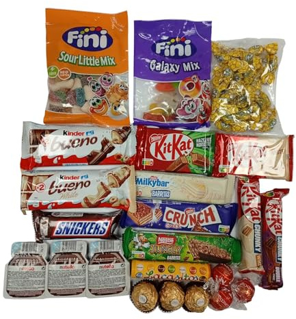 Deliex delicias de Extremadura. Surtido de chocolates para regalo. Cestas de chocolates para regalar. Regalo original para mujer y hombre amantes de lo dulce. (SURTIDO 5)