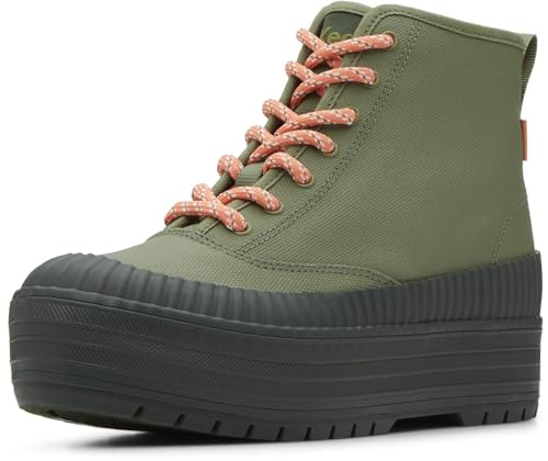 Keds Women's The Platform Mid Lug Weatherized, Olive, 7.5 Medium