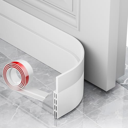 AOTUAO Boudin de Porte Isolant Froid, 100 X 5 CM Bas de Porte Isolant anti Froid, Idéal pour Anti le Bruit Humidité Poussière Cafard Insectes (Blanc)