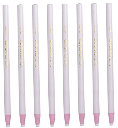 TOPPERFUN 12pcs White Peel-off Grease Pencil Wax Sticks Heat Erasable China Markers for Fabric Glass Metal Wood Office and School Use