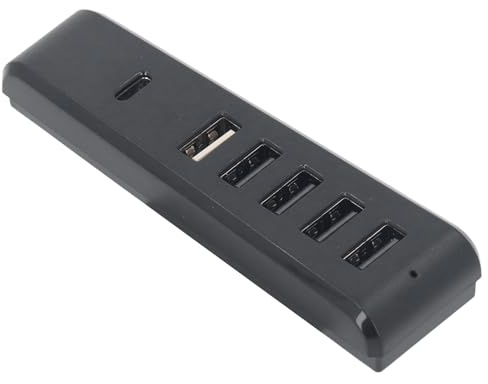 CHICIRIS 6-Port-USB-2.0-HUB-Splitter, Hochgeschwindigkeits-Datenübertragung, Effiziente Erweiterung, Einfaches Erscheinungsbild, Ausgezeichnetes ABS für die Slim-Spielekonsole