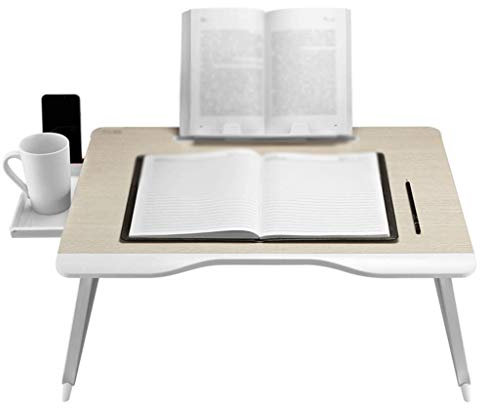 Fällbart bord, bärbart laptop-sängbord, hopfällbart frukostbricka, laptop-datorstativ laptop-skrivbord för mjuka ytor som soffa, luta dubbelt komfort