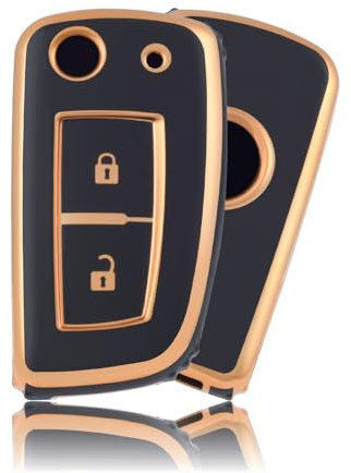 OFFCURVE Etui a Cle Voiture Coque Clé, Étui à Clés Couvre Clef Cache Clef Apte à Nissan Pulsar Micra Juke Qashqai X-Trail Rogue Murano Maxima Altima Geniss Quest Tiida Pathfinder Kicks Sunny Kashkay