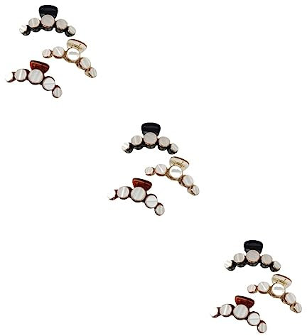 MAGICLULU 9 Stk Imitation schale Haarnadel Haarklammer französische haarspangen haarschmuck haarschneideschere set Kieferclip Haare Kiefer runden Klauenclip Kopfbedeckung Fräulein Plastik