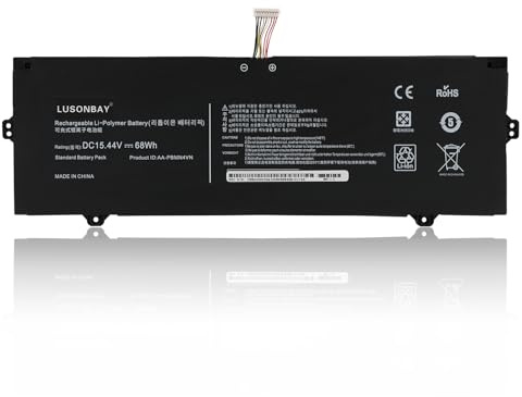LUSONBAY AA-PBMN4VN Laptop Battery Replacement for Samsung Galaxy Book Pro 360 15 NP950XDB NP950XDB-KA1US NP950XDB-KB1US NP950QDB Series BA43-00398 BA4300398 BA43-00398A New Battery 15.44V/68Wh