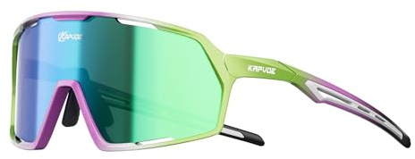 KAPVOE Occhiali da Ciclismo Polarizzati Uomo Donna Occhiali da SoleSportivi Bici Mountain Bike MTB Bicicletta Baseball K160