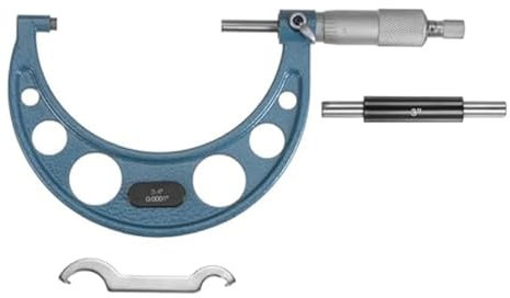 DAISHUJIE Außendurchmesser-Mikrometer Außenmikrometer, Maschinistenmikrometer, Mikrometer, Maschinistenwerkzeug, 3-4 Zoll, 0,0001 Zoll Teilung, Mikrometer-Set