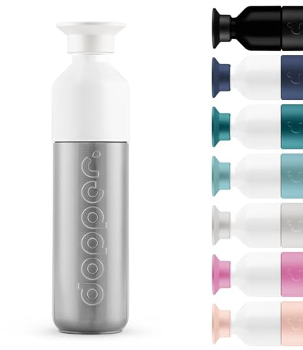 Dopper Insulated 350ml Thermosflasche Silver - Doppelwandig, auslaufsicher, hält 24h kalt/9h heiß - Edelstahl Trinkflasche - Thermobecher - Kaffeebecher - Wasser, Tee