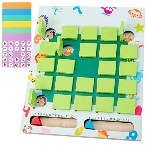 SOETDERT Memory Spiel, Gedächtnisspiel Holz für Kinder ab 3 Jahren, Memory Flip Brettspiel Holz Montessori Spielzeug für Kleinkinder, Fördert Gedächtnis Lernspielzeug Holzspielzeug Jungen Mädchen