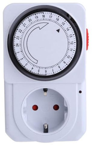 jojofuny Zeitschaltuhr Für Beleuchtung Geräte Und Lampen Programmierbare Mechanische Stecker-Timer Mit Stundenweiser Eu-stecker Kompatibel