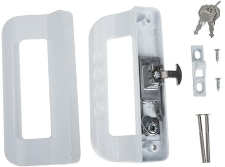 KITANDOVE Sliding Glass Door Handle Lock Heavy Duty Aluminum Lock Latch Fit for Doors