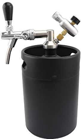 Bryggtillbehör Homebrew Mini Keg 5L trycksatt ölfat System Justerbar ölkran och CO2-regulator Keggverktyg